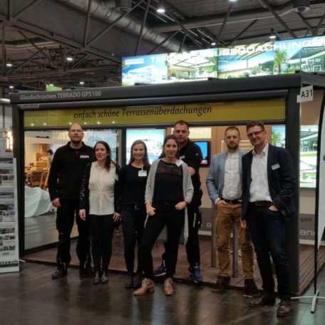 Team pietzsch terrassenwelten auf der HAUS+GARTEN+FREIZEIT 2018 in Leipzig